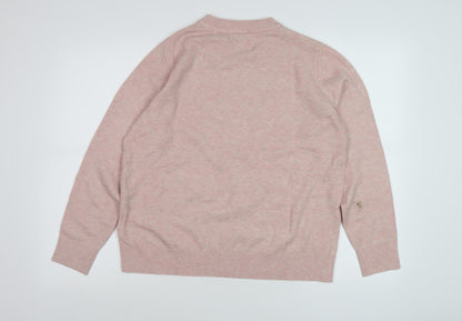 Womens UK Size M Marks and Spencer Pink Pullover Jumper