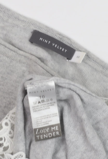 Womens UK Size 10 Mint Velvet Grey Pullover Jumper