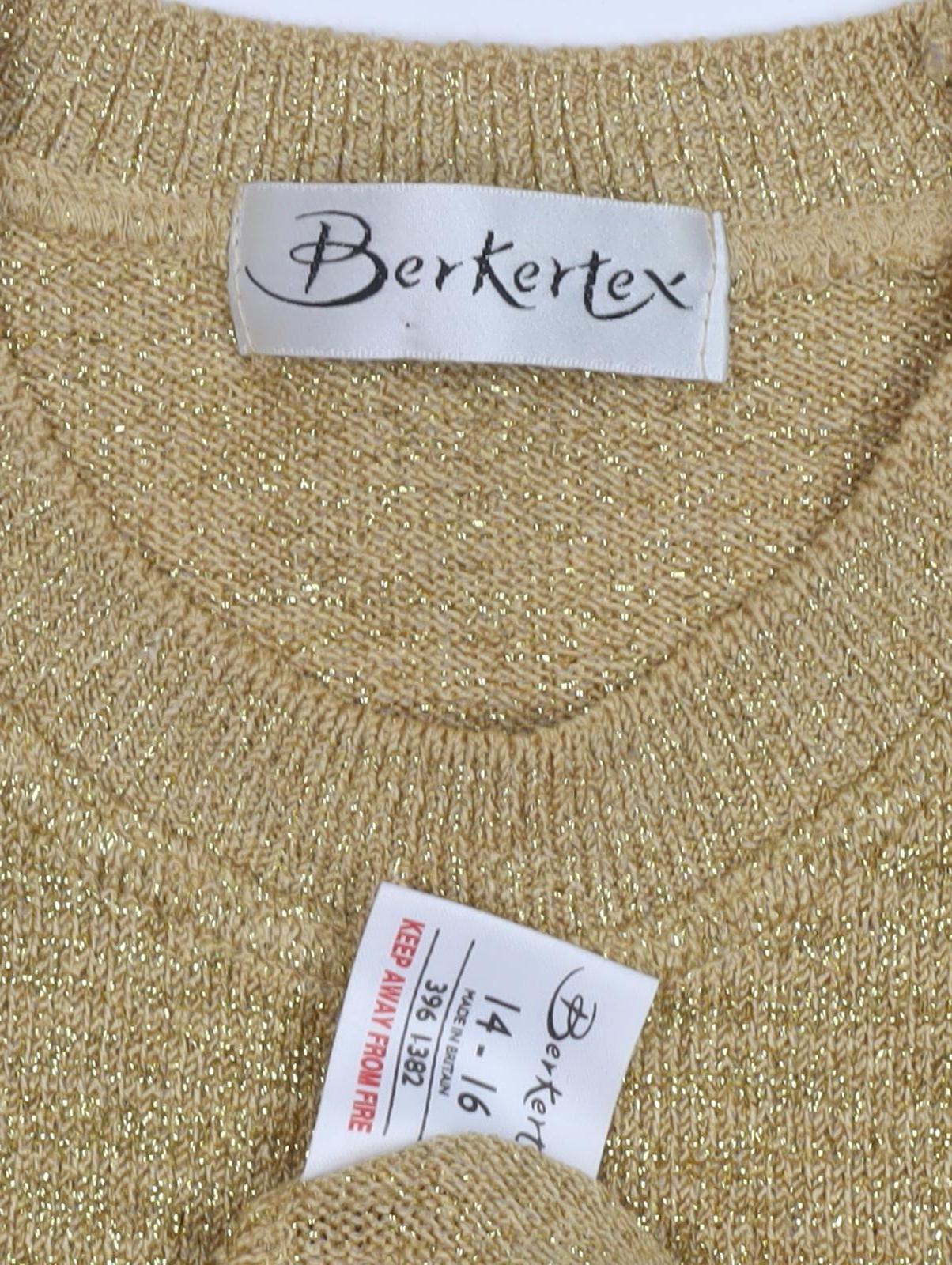 Berketex Women's Gold Pullover, Size 14-16, Vintage