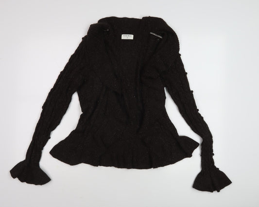 Kaliko Women's Black Cable-Knit Jumper Size 12