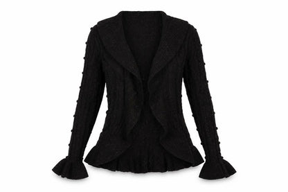 Kaliko Women's Black Cable-Knit Jumper Size 12