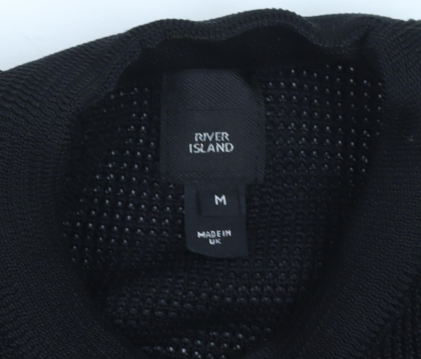 River Island Men's Black Cotton T-Shirt M