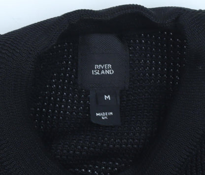 River Island Men's Black Cotton T-Shirt M