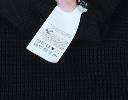 River Island Men's Black Cotton T-Shirt M