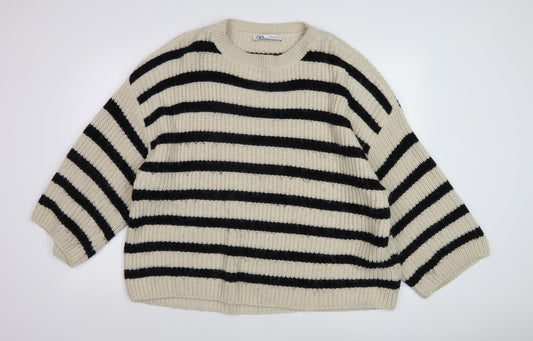 Womens UK Size S Zara Multicoloured Pullover Jumper