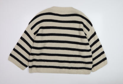 Womens UK Size S Zara Multicoloured Pullover Jumper