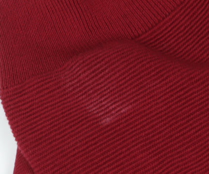 Zara Men's Red Crew Neck Jumper - Long Sleeve Cotton