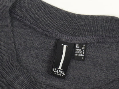 Izabel London Women's Grey Trapeze Swing Dress Size 8