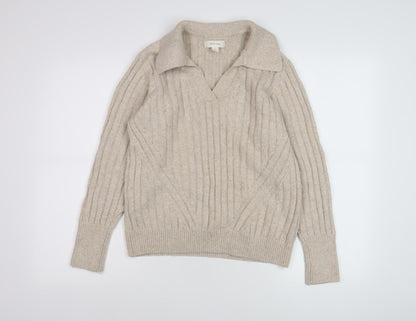 Womens UK Size M Per Una Beige Pullover Jumper