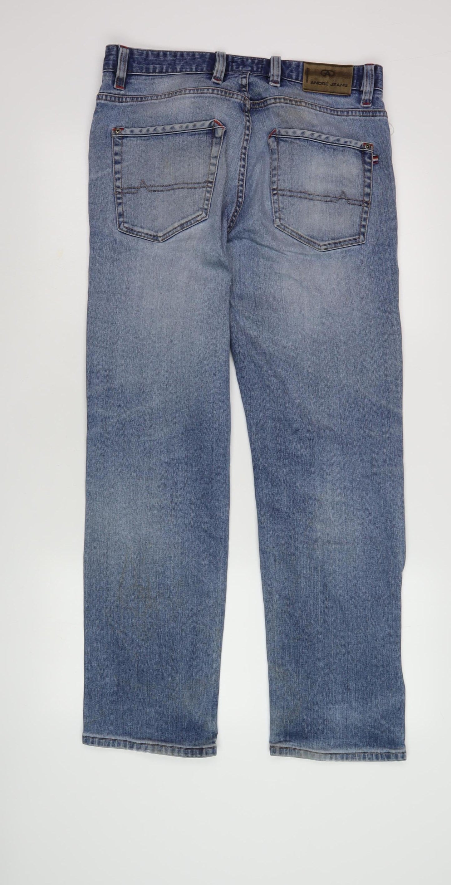Andre Blue Women's Straight Jeans Size 34 With Comfort Fit