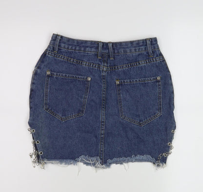 PrettyLittleThing Women's Blue Denim Mini Skirt Size 6