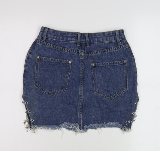 PrettyLittleThing Women's Blue Denim Mini Skirt Size 6