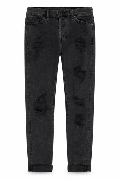 Mens UK Size 28 Unbranded Relaxed Fit Skinny Black Jeans