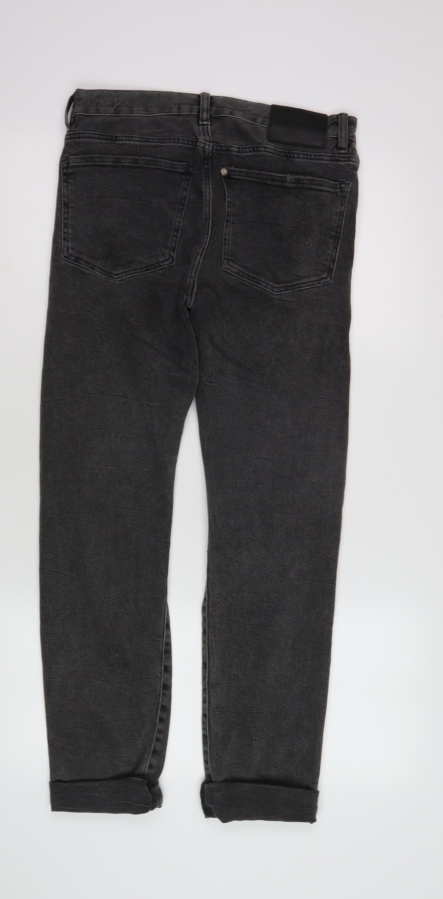 Men's Black Skinny Distressed Jeans Size 28