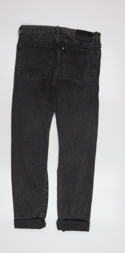 Men's Black Skinny Distressed Jeans Size 28