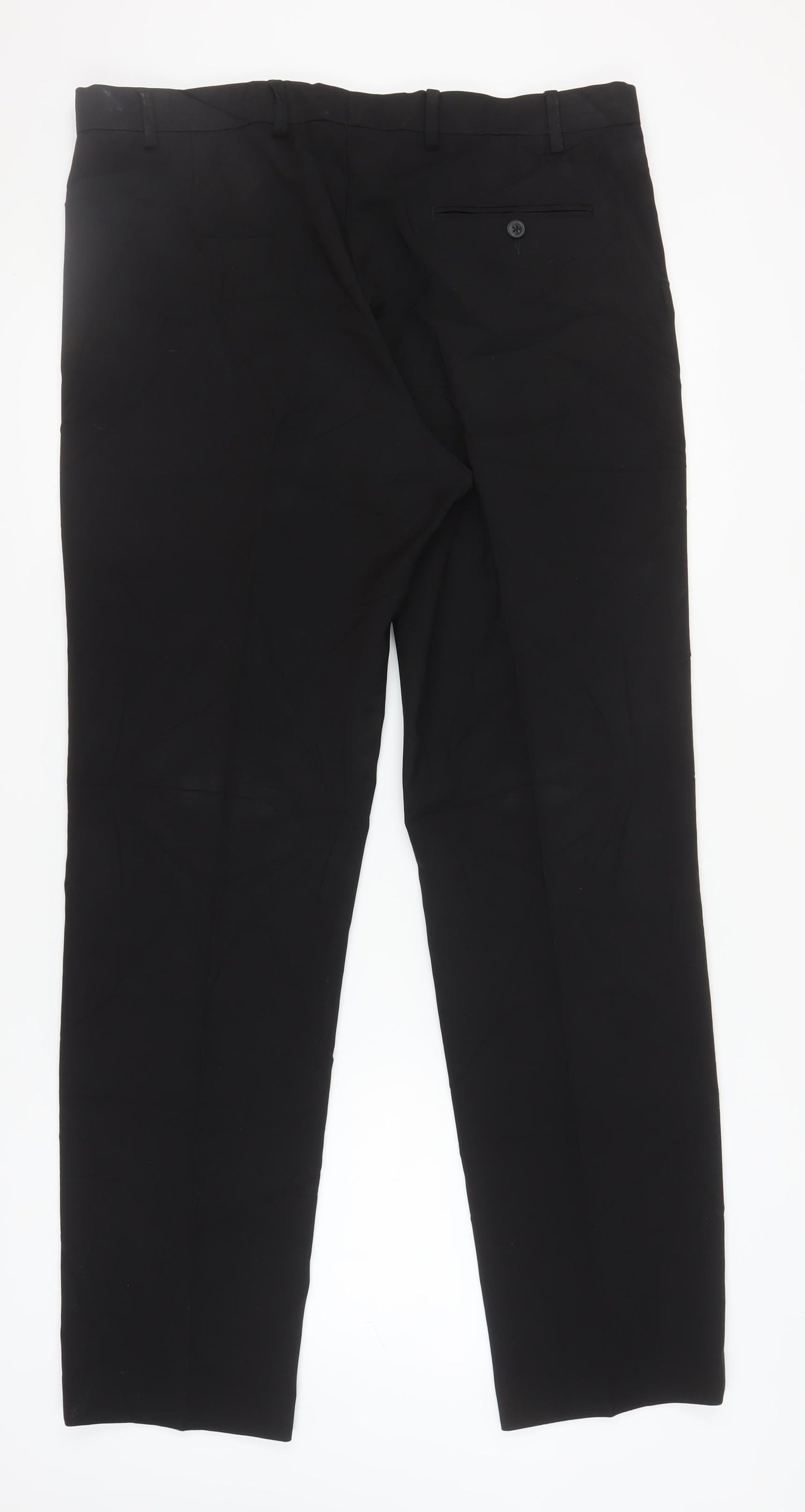 Marks and Spencer Men's Black Straight Leg Trousers 38