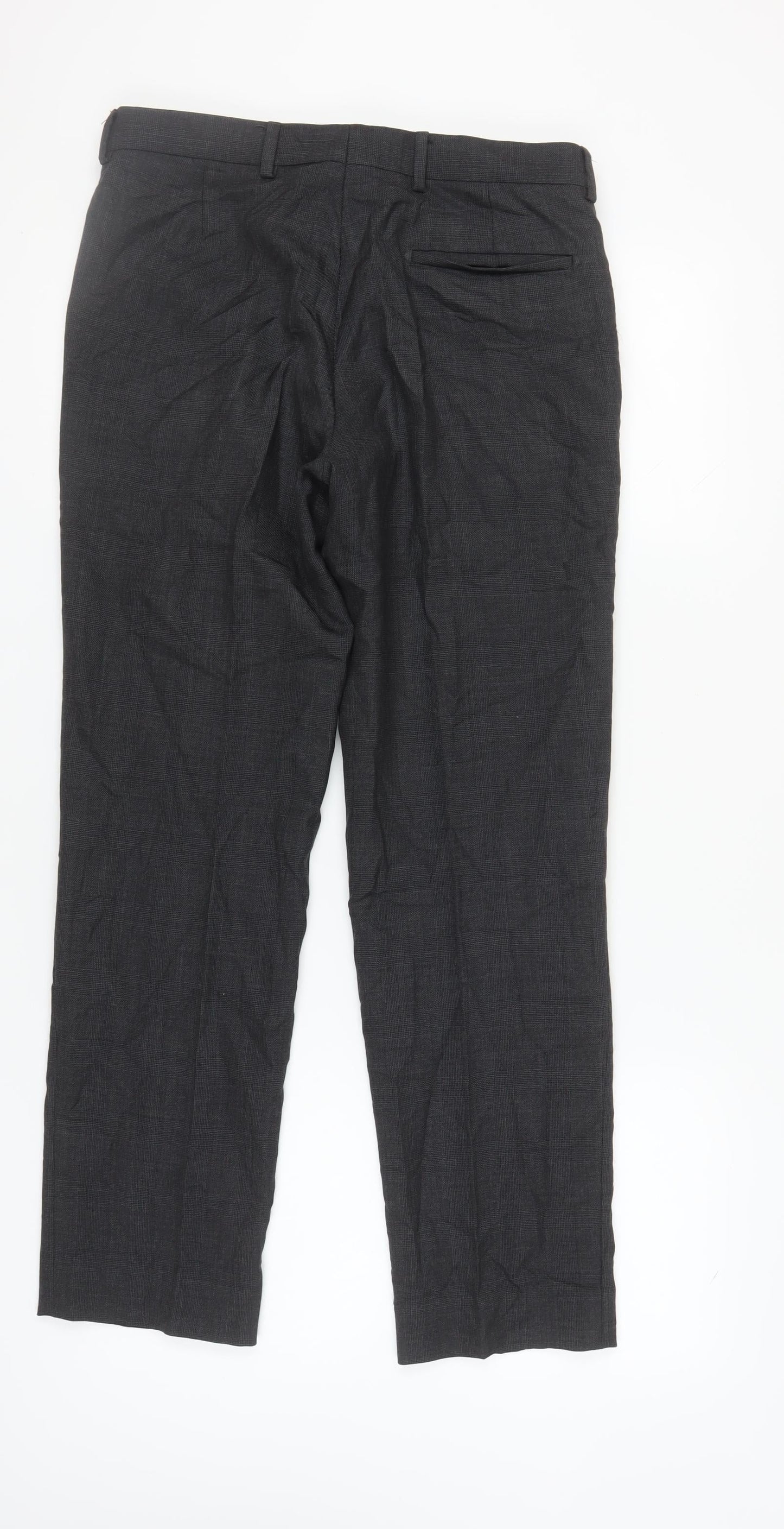 Marks and Spencer Men's Black Wool Dress Trousers 32