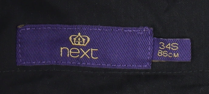 Next Men's Grey Trousers 34S Wool Blend Workwear