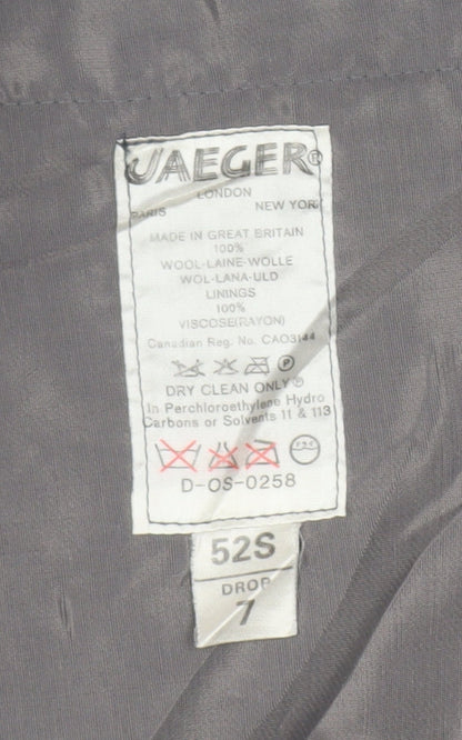 Jaeger Men's Grey Check Wool Dress Pants Size 52S