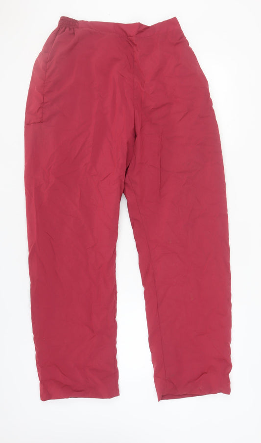 AllSquare Men's Red Trousers, 31 Waist, Straight Leg