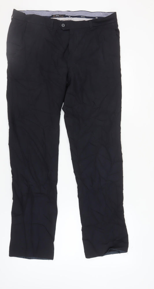 Brax Men's Black Trousers - Size 38, New With Tags
