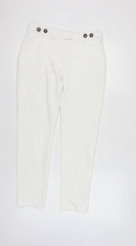 Phase Eight Women's White Trousers, Size 10, Elegant Style