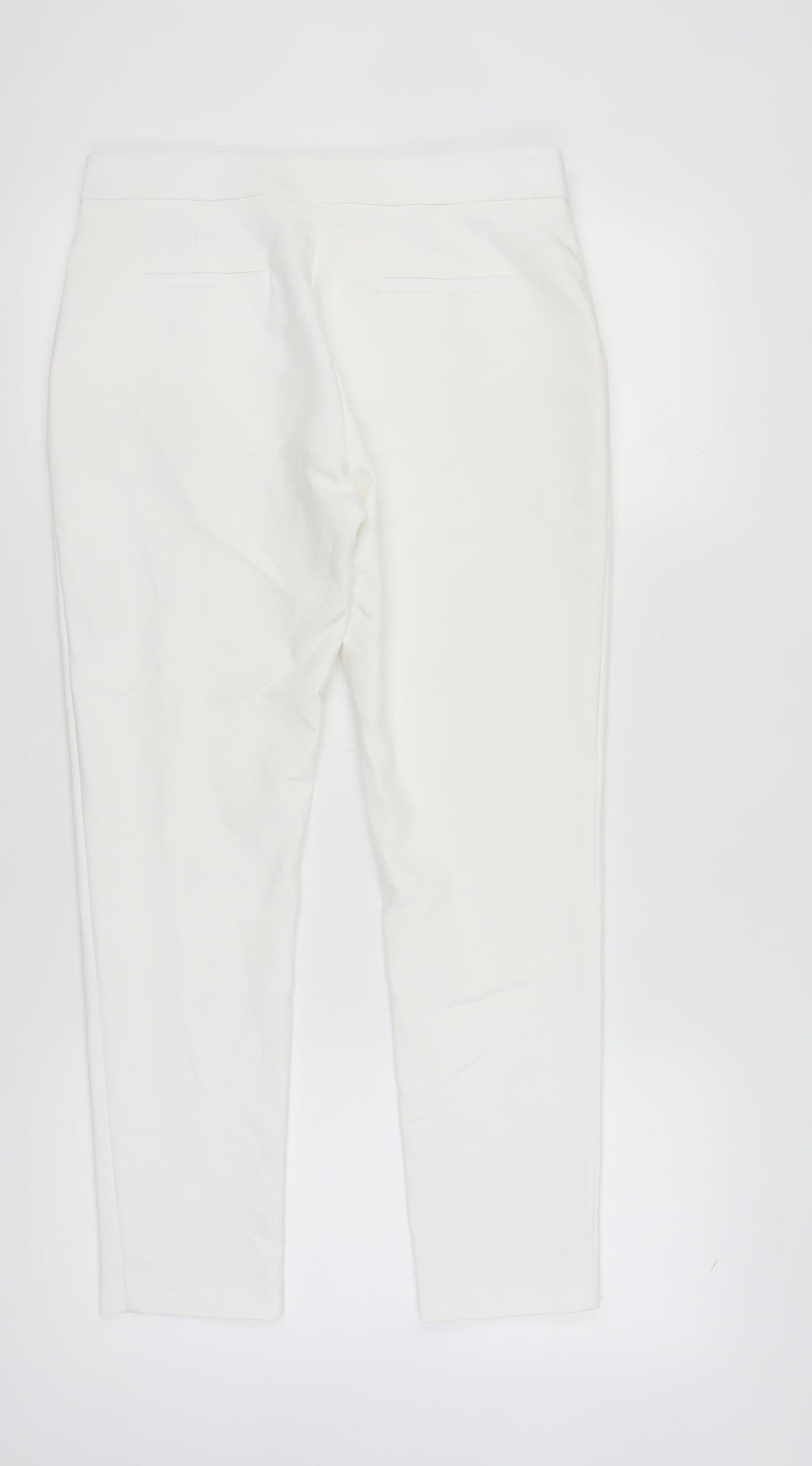 Womens UK Size 10 Phase Eight Regular Fit Casual Workwear White Trousers