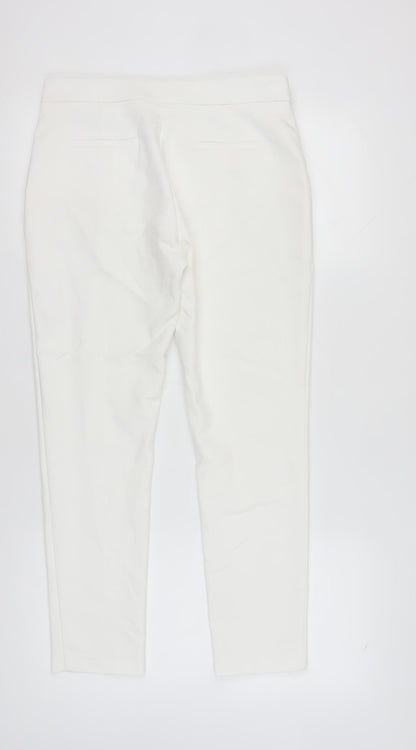 Womens UK Size 10 Phase Eight Regular Fit Casual Workwear White Trousers