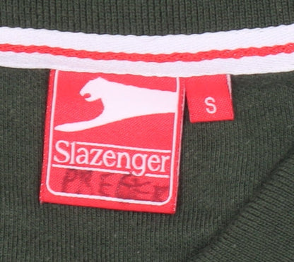Slazenger Men's Green Polo Shirt Size S