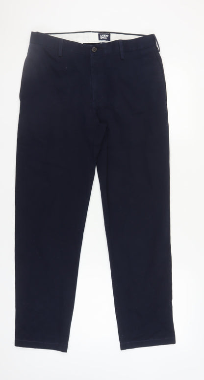 Lands' End Men's Blue Slim Chino Trousers Size 32