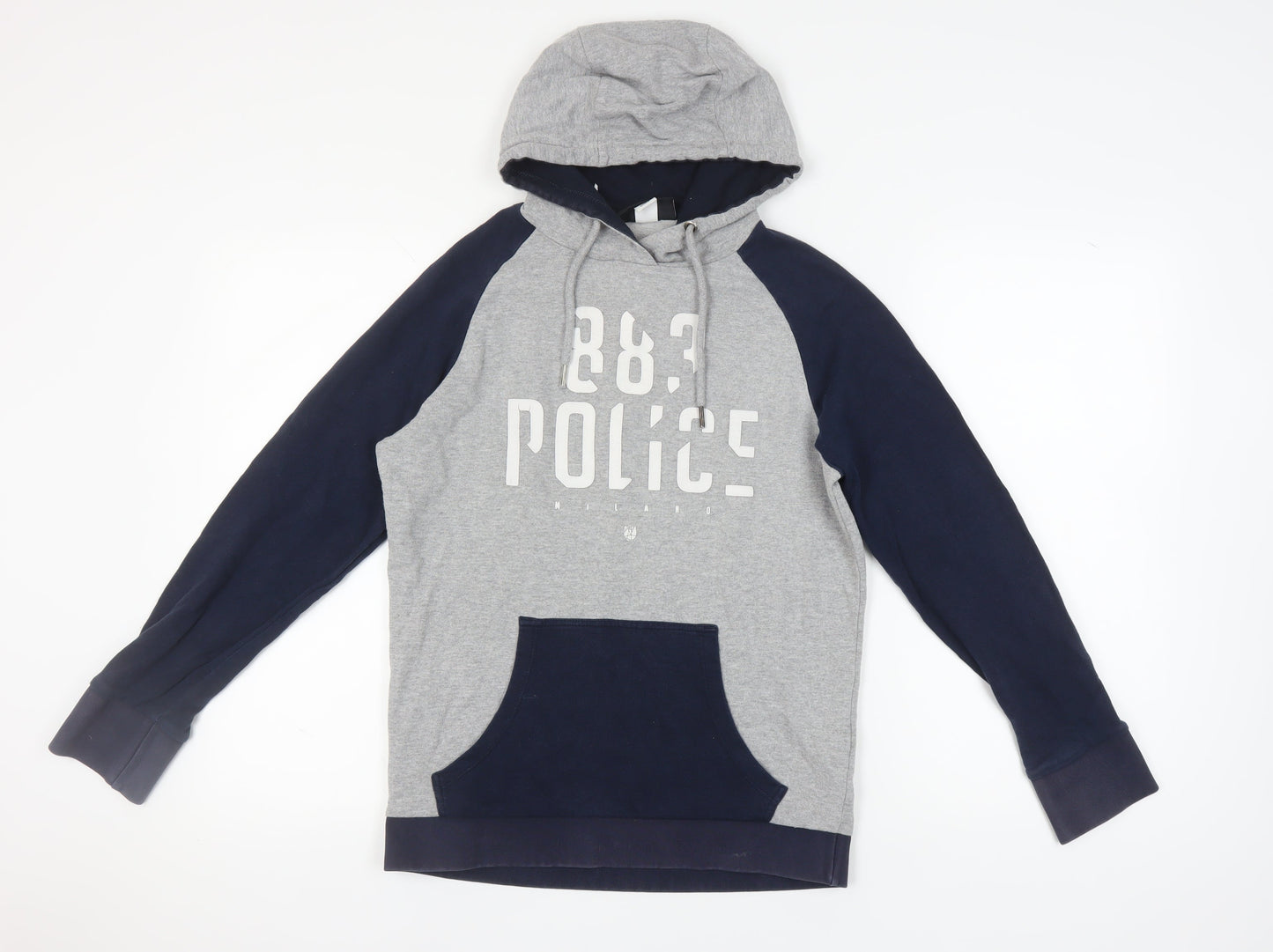 883 Police Men's Grey Pullover Hoodie, Size S