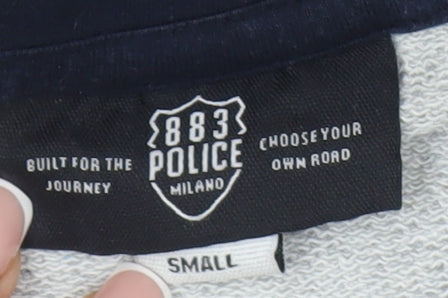 883 Police Men's Grey Pullover Hoodie, Size S