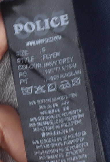 883 Police Men's Grey Pullover Hoodie, Size S