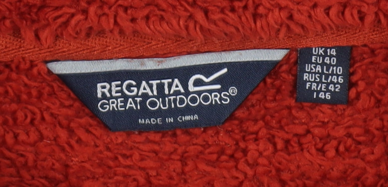 Regatta Women's Red Fleece Sweatshirt Size 14