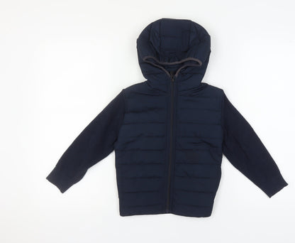 Next Boys Blue Puffer Jacket - 6 Years, Hooded, Casual