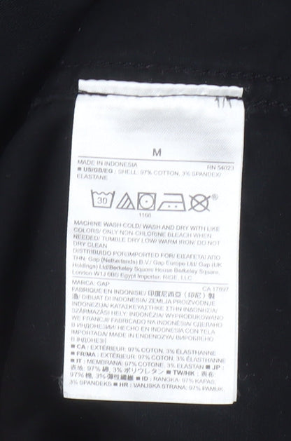 Gap Women's Black Hooded Jacket Medium Casual Style