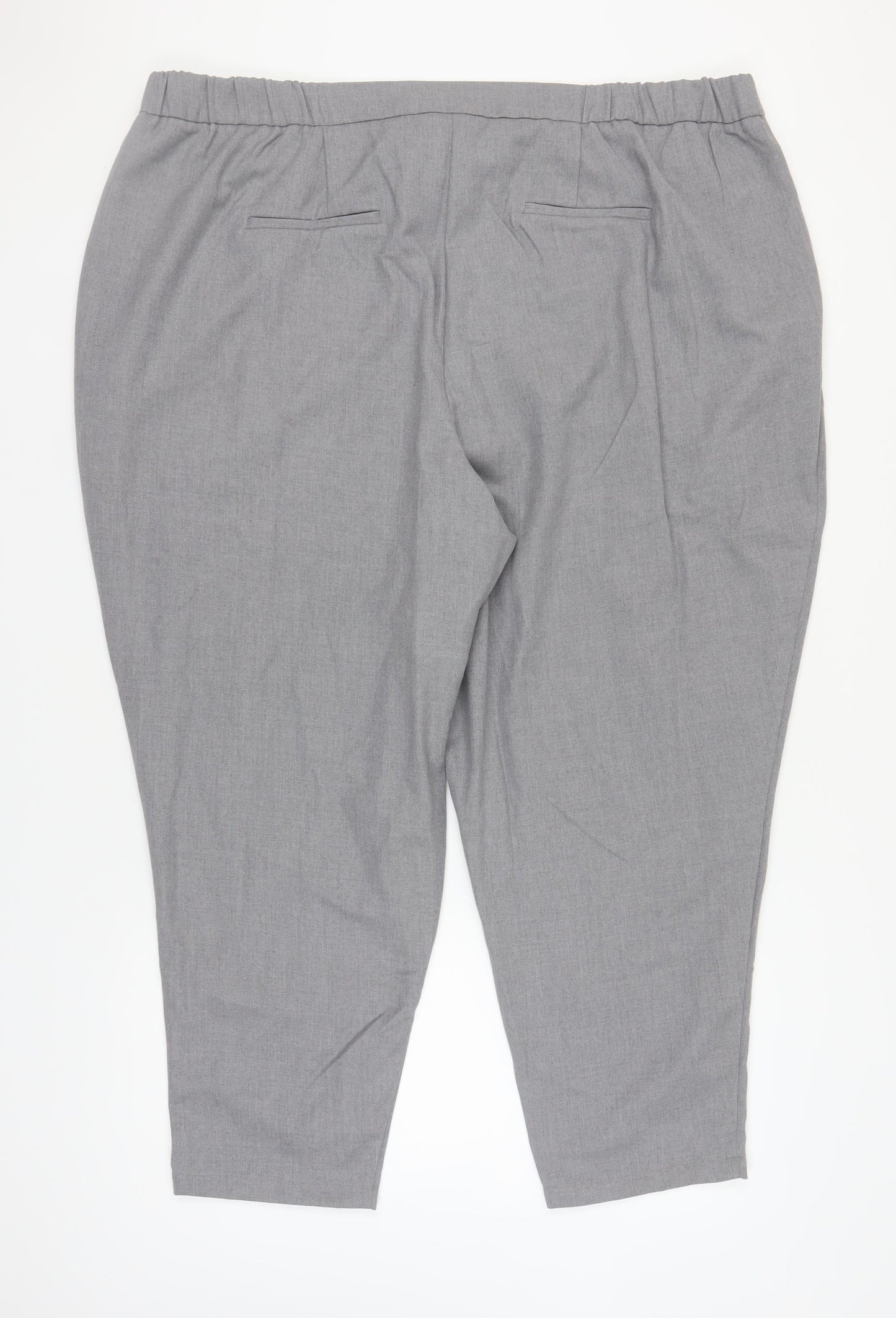 Capsule Women's Grey Plus Size Relaxed Trousers, 26R