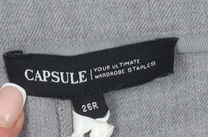 Capsule Women's Grey Plus Size Relaxed Trousers, 26R