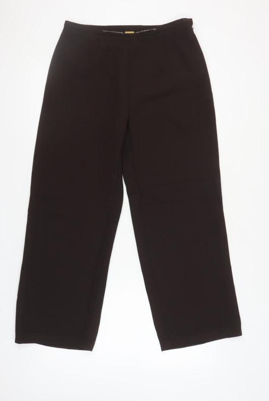 Womens UK Size 14 AMARANTO   Black Trousers