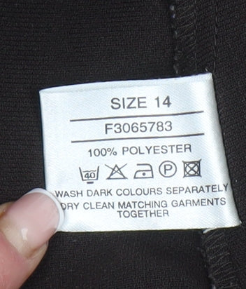 Womens UK Size 14 AMARANTO   Black Trousers