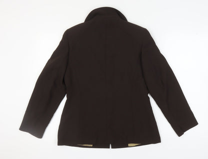 Womens UK Size 12 AMARANTO Regular Brown Blazer