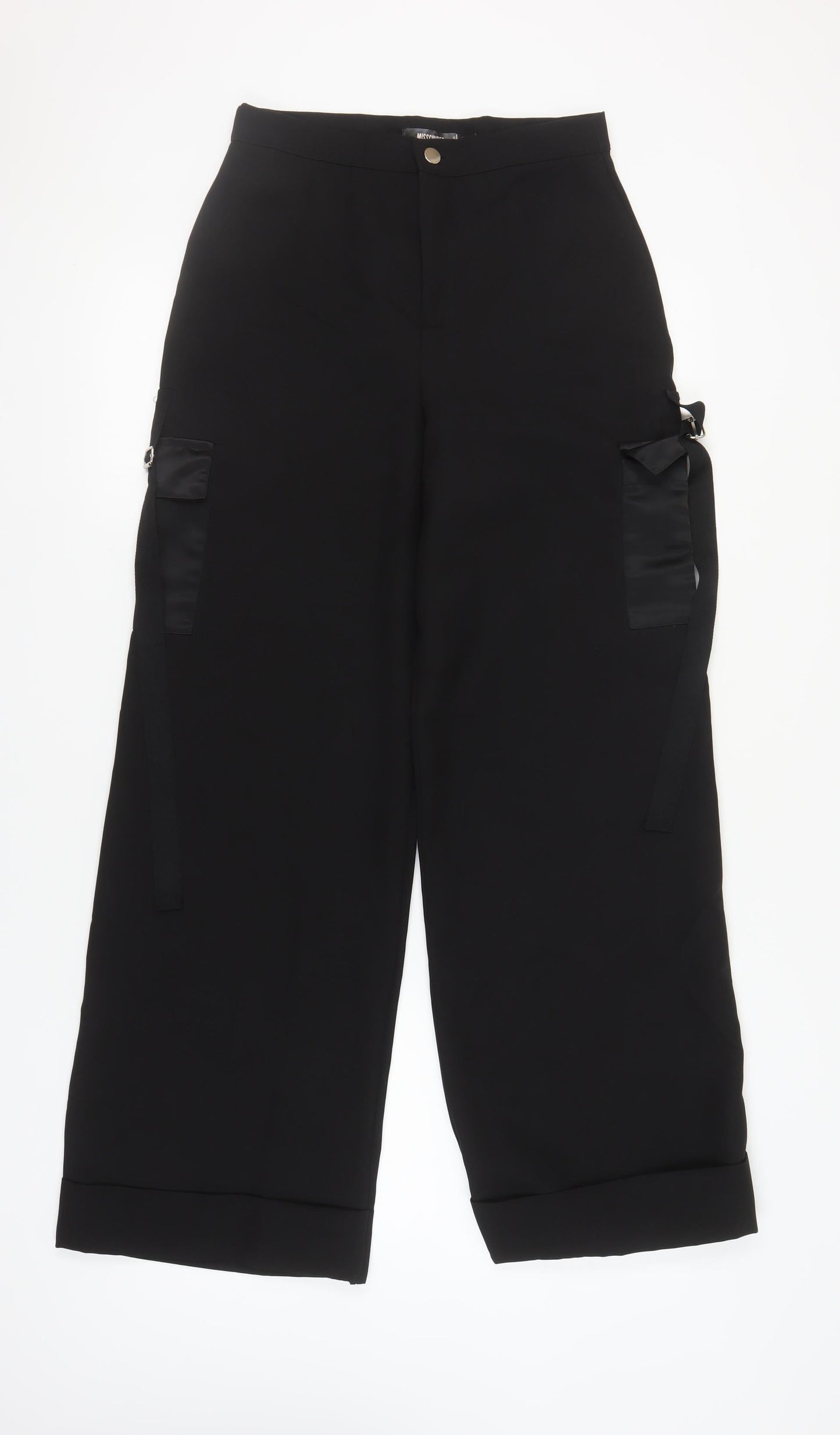 Missguided Women's Black Cargo Trousers Size 8