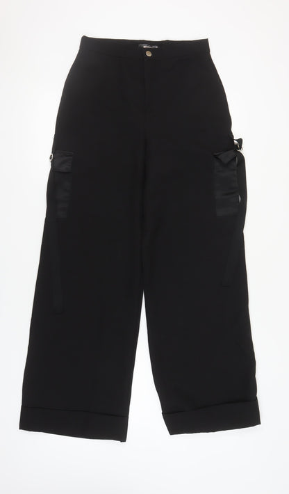 Missguided Women's Black Cargo Trousers Size 8