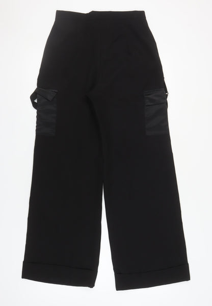 Missguided Women's Black Cargo Trousers Size 8