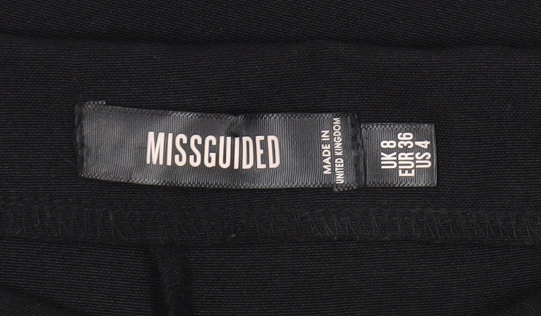 Missguided Women's Black Cargo Trousers Size 8