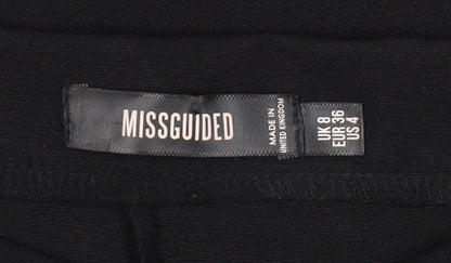 Missguided Women's Black Cargo Trousers Size 8