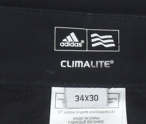 Adidas Men's Black Activewear Trousers 34X30