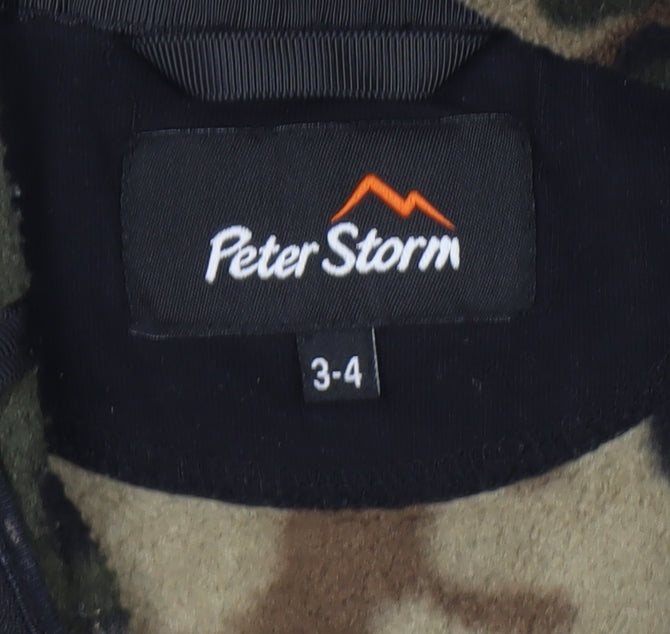 Peter Storm Boys Camo Full Zip Fleece Hoodie 3-4 Years
