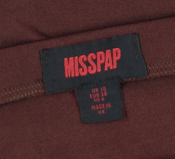 Misspap Women's Brown Asymmetric Skirt Size 10