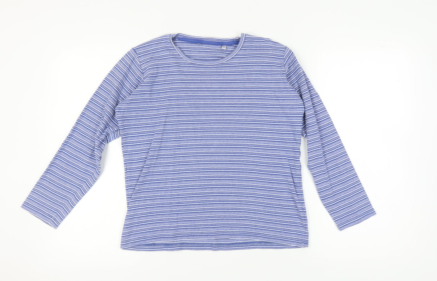 EWM Women's Blue Striped Long Sleeve T-Shirt M
